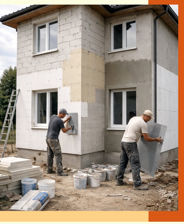 Утепление дома из газобетона в Луге от 4330 руб./м² — заказать у ТепломастерЛга